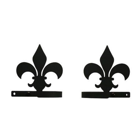 VILLAGE WROUGHT IRON Village Wrought Iron CUR-TB-121 Fleur-de-lis Tie Backs CUR-TB-121